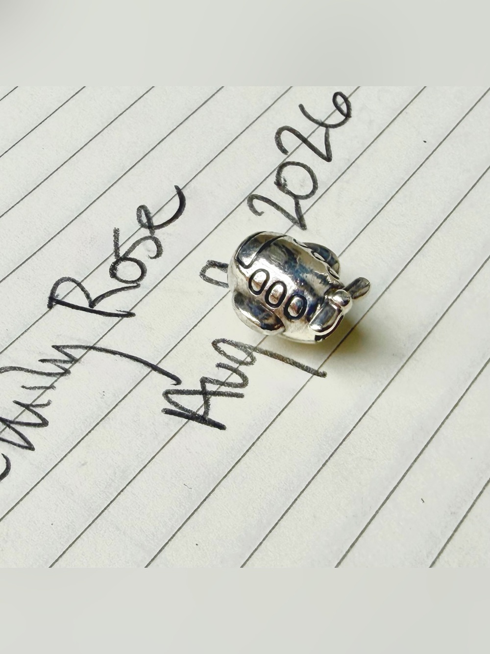 Authentic Pandora Vintage Puffy Airplane Charm (ALE S925)